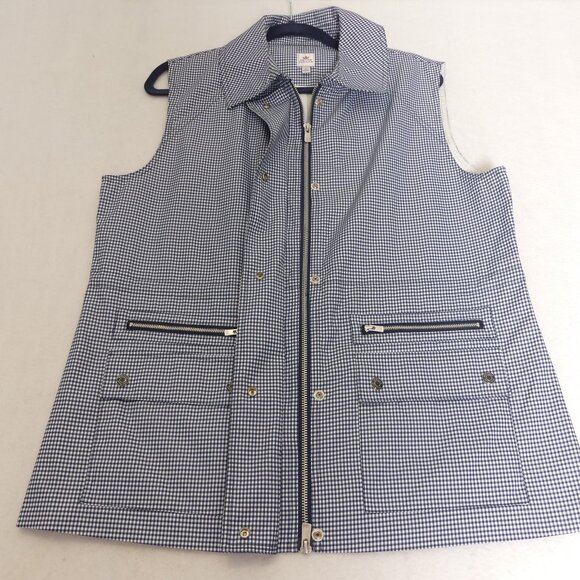 Peter Millar Large Womens Blue and White Check Vest - Picture 4 of 7